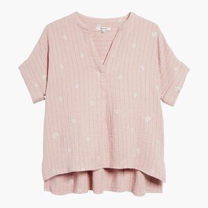NWT Madewell Embroidered Lakeline Popover Shirt Size M